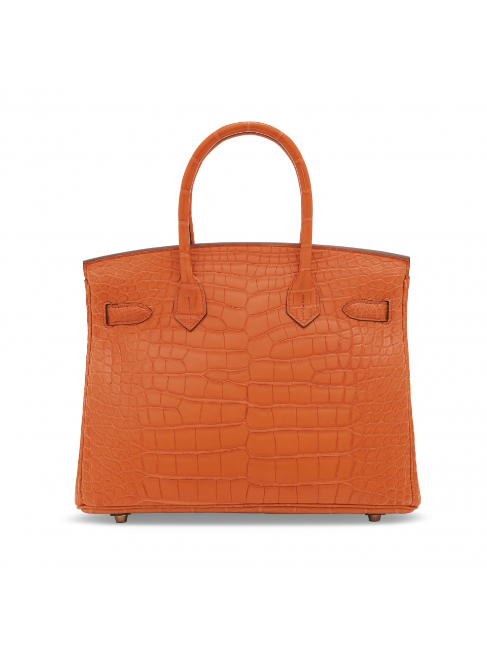 СУМКА Hermes BIRKIN 30 ИЗ МАТОВОЙ КОЖИ АЛЛИГАТОРА С ЗОЛОТОЙ ФУРНИТУРОЙ